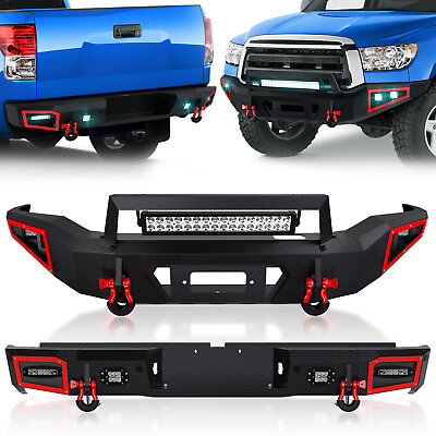 #ad #ad Rear Front Bumper for 07 2013 Toyota Tundra Off road Pickup Truck w LED Lights $491.27