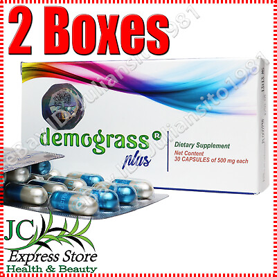 #ad 2 BOXES DEMOGRASS PLUS WEIGHT LOSS SUPPLEMENTS 60 CAPSULES TOTAL 100% ORIGINAL $17.98