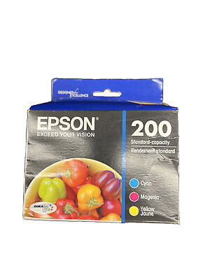 #ad Epson 200 T200520 Tri Color Ink Multi Pack Best By 12 17 $7.79