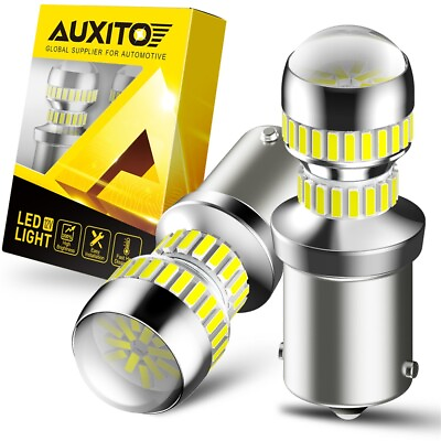 #ad AUXITO 1156 BA15S 5008 1141 White CANBUS LED Backup Reverse Light 7506 Bulbs 54W $13.99