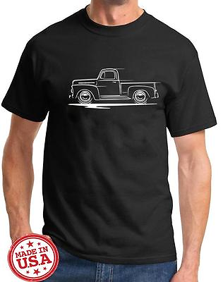 #ad 1948 52 Ford F 1 F1 Pickup Truck Redline Design Tshirt NEW FREE SHIP $20.00