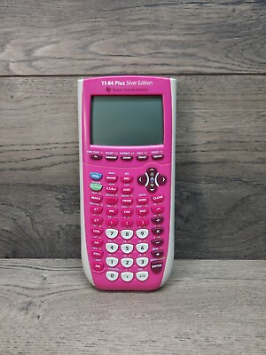 #ad Texas Instruments TI 84 Plus Silver Edition Pink Graphing Calculator *No Cover* $29.99