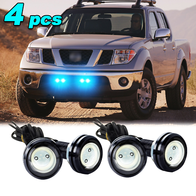 #ad #ad 4PCS For Nissan Frontier 2005 2023 Raptor Style Grill LED blue Marker Light Kit $12.99