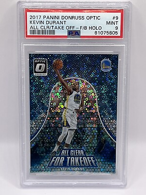 #ad Kevin Durant All Clear For Takeoff Disco 2017 Optic PSA 9 MINT #9 Warriors $49.99
