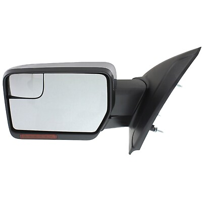 #ad Power Mirror For 2011 2014 Ford F 150 Driver Side Heated Signal Light Chrome $110.81