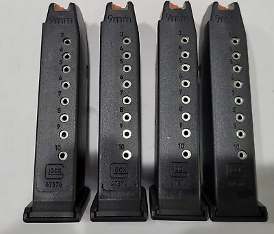 BRAND NEW OEM 4 PACK Glock 43X 48 10 Round 9mm Magazine 47818 G43X G48 $99.99