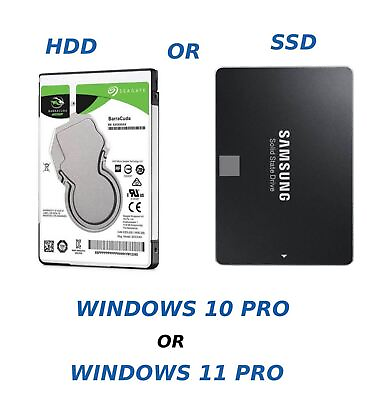 #ad 1TB HDD SSD 2.5quot; SATA Hard Drive for Laptop with Win 10 Win 11 Pro Pre installed $27.50