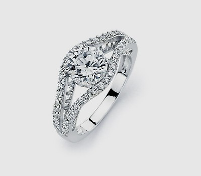 #ad BGR00447 925 STERLING SILVER LADIES WEDDING RING SZ 6 9 W MAN MADE DIAMOND $91.41