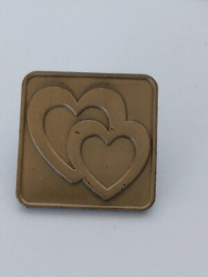 #ad Double Hearts Square Lapel Pin $10.00
