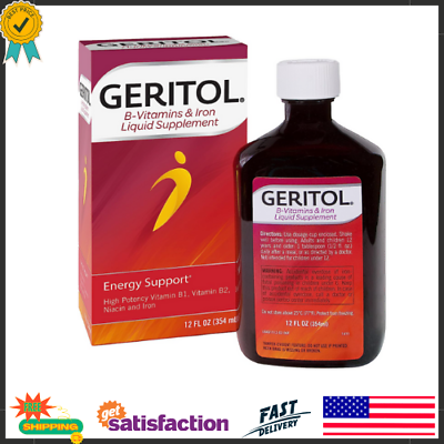 #ad Geritol Liquid Vitamin and Iron Supplement 12 Oz High Potency B Vitamins and $13.90