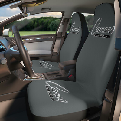 #ad Dark Grey Camaro Classic Muscle Car Guy Giftloverhot rod SEAT Covers $89.00