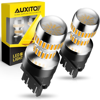 #ad Super Bright 2x 3157 Yellow Amber LED Turn Signal Parking Light Bulb CANBUS 3156 $14.99