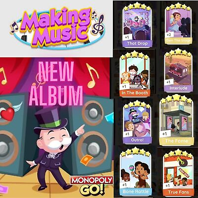 #ad Sticker Card For Monopoly GO New Album ALL 5⭐ 4⭐ INSTANT DELIVERY⚡ $8.00