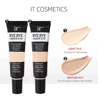 #ad IT Cosmetics Bye Bye Under Eye Full Coverage Waterproof Concealer Anti Aging $8.58