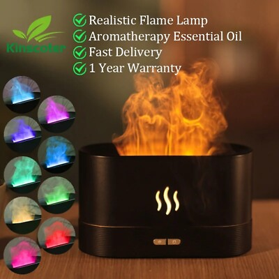 #ad 250ml USB Air Humidifier Essential Oil Aroma Diffuser 3D Flame Mist Home Decor $21.70
