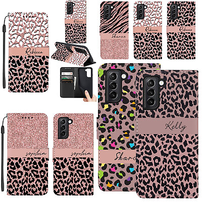 #ad Personalised Leather Leopard Print Case Cover For Samsung Galaxy A14 A15 S23 S24 $12.88