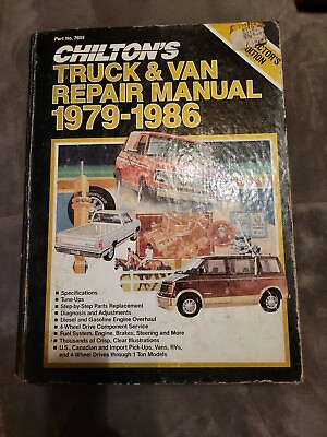 #ad Chilton Truck amp; Van Repair Manual 1979 1986 Collectors Edition Part No 7655 $10.00