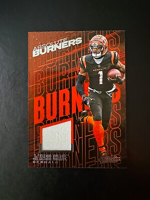 #ad 2023 Absolute Football Ja#x27;Marr Chase Burners Jersey Patch #AB 11 Bengals $9.99