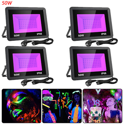 #ad 50W LED UV Light Black Floodlight Party Waterproof Blacklight Bar DJ Stage Light $17.99