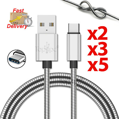 #ad UNBREAKABLE METAL FLEXIBLE FAST USB CHARGING CABLE FOR SAMSUNG IPAD PRO TYPE C $11.99