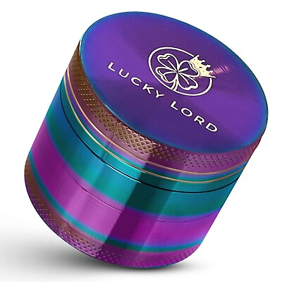 #ad Lucky Lord Spice Herb Tobacco Grinder 1.5 Inch 4 Piece Crusher Aluminum Grinder $12.99