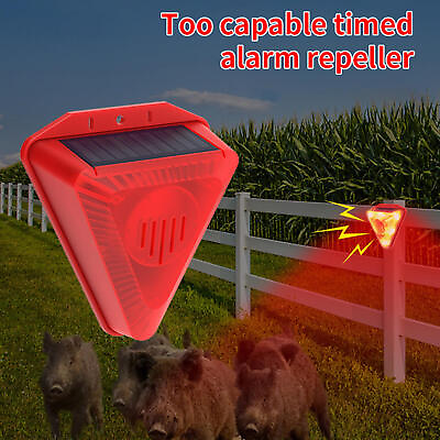 #ad 6LED Solar Security Alarm Light 129db Timed Cycle Alarm Dog Barking Siren Alarm $16.09