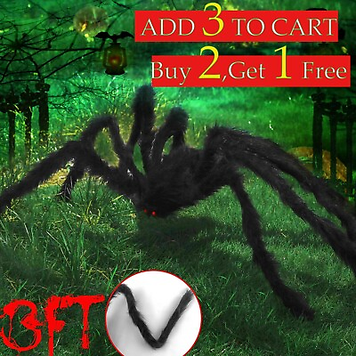 #ad Large Spider Halloween Scary Haunted House Prop Party Decor Outdoor Indoor Gift $8.95