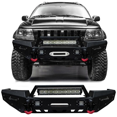 #ad Vijay For 1999 2004 2nd Gen Grand Cherokee WJ Front Bumper with LED Lights $489.99