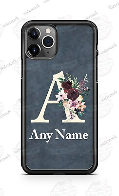 #ad Bouquet Monogram Initial Phone Case Cover For iPhone 11 Pro Samsung A20 LG etc $15.95