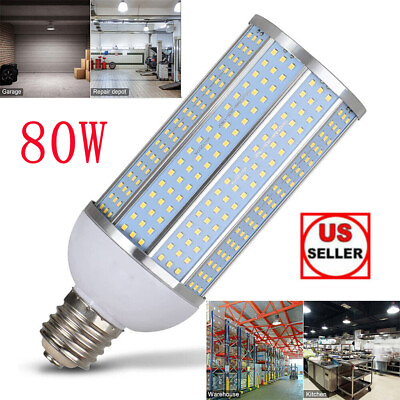 Bright 900W Eq LED Bulb 80W 527 Chip Corn Light 5000K Cool Daylight E26 9600lm $19.90