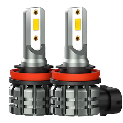 #ad Super Bright H11 H8 LED Fog Driving Light Bulbs Conversion Kit DRL 3000K Yellow $18.71