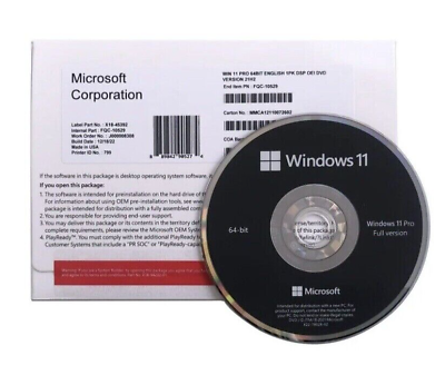 #ad Genuine NEW Microsoft Windows 11 Pro 64 BIT DVD Fresh Install amp; Product Key $43.99