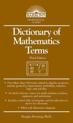 #ad Dictionary of Mathematics Terms Barron#x27;s Professional Guides GOOD $6.53
