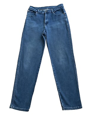 #ad LEE Womens Size 12 Vintage High Rise Straight Leg Denim Blue Jeans 31quot; Inseam $21.58
