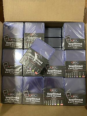 1000 BCW 3x4 Regular Trading Card Toploaders Rigid Cases Top Loaders Case $89.49