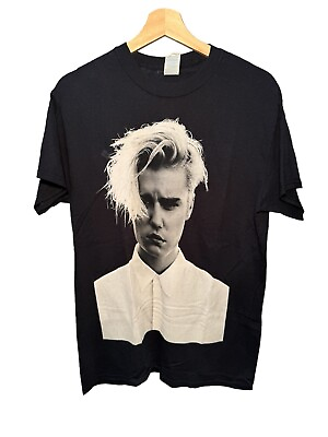 #ad Justin Bieber Purpose Tour Black Merch T Shirt Sz M Concert Music Pop Singer $14.99