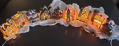 #ad Christmas Village 9pc Village 6 lights $29.99
