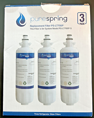 #ad Pure Spring PS LT700P S Refrigerator Water Filter 3 Pack Sealed In box $19.95