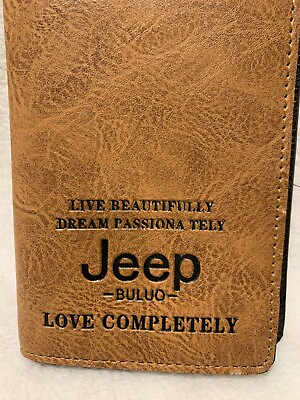 #ad #ad Jeep Light Brown Bi Fold Wallet Card Slot Dollar Bill Holder New without tag C $29.00