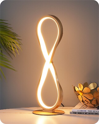 #ad EDISHINE Modern Spiral LED Table Lamp Touch Control Stepless Dimming Dimmable $37.39