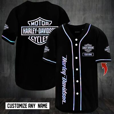#ad #ad Personalized Harley Davidson Baseball Jersey 3D S 5XL Limited Edition CANT MISS $33.90