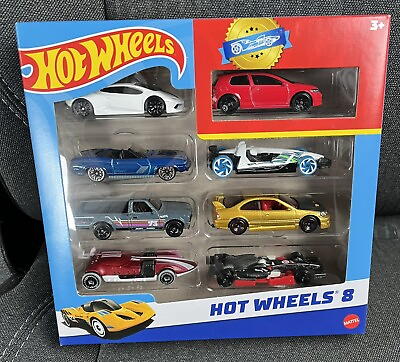 #ad HOT WHEELS 8 PACK 🏁 EXCLUSIVE With Gold Honda Civic Si And More $12.99