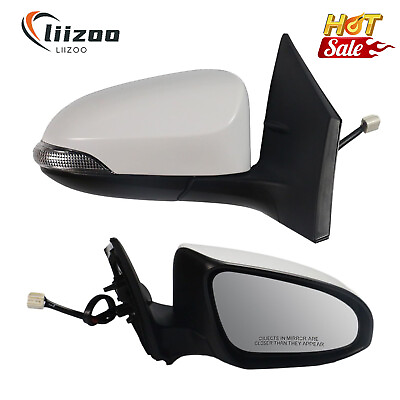 #ad Pair Side Mirror for Toyota Corolla 2014 19 Power Heated Lamp Left amp; Right White $109.99