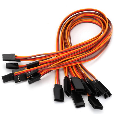 #ad 10 X Male to Female JR Connector Servo Extension Cable 30cm Lead 3 Pin Wire Cord $7.07