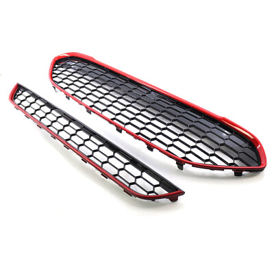 #ad For Fiesta Zetec S 2013 2017 14 15 16 Honeycomb Lower Center Grille Red Trim $142.12