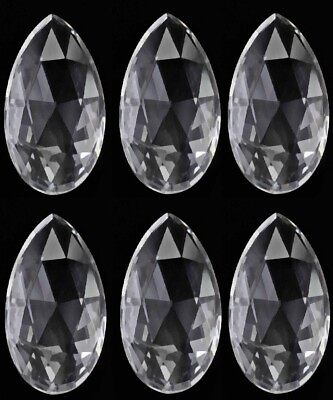 #ad 10 Pcs Natural Crystal Quartz 7x10mm Pear Rose Cut Loose Handmade Gemstone $15.44