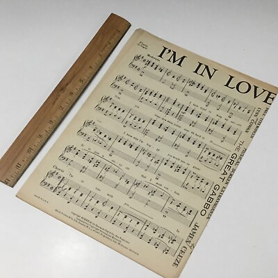 #ad Im in Love with You Sherman Sheet Music 1929 Piano Organ Vintage $24.99