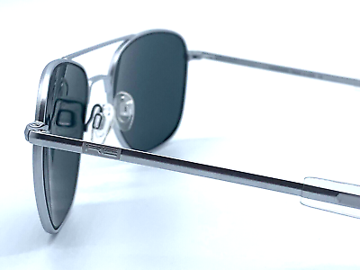 #ad 55mm Randolph AVIATOR Matte Chrome American Gray Sunglasses Free Shipping # 1045 $360.00