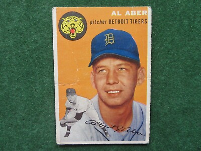 #ad 1954 Topps Set Break #238 Al Aber Well Centered Strong Corners Several Creases $6.50