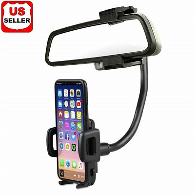 Universal 360° Car Rearview Mirror Mount Stand Holder Cradle For Cell Phone GPS $8.99